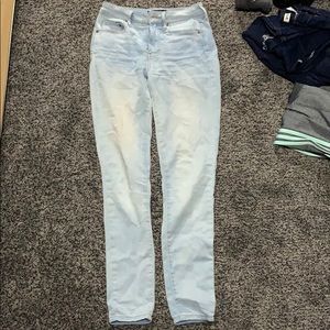 light blue skinny jeans